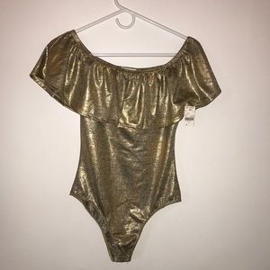 Gold bodysuit